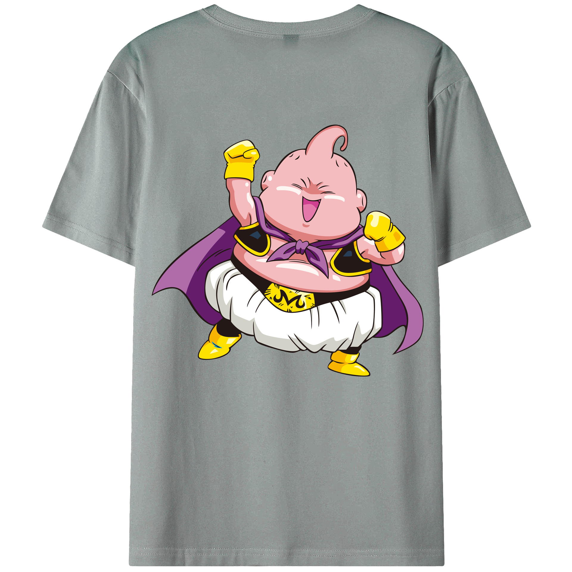 （画像用） ドラゴンボール 魔人ブウ DRAGON BALL Majin Buu 綿100％ メンズ半袖Tシャツ（バックプリント） 通気性